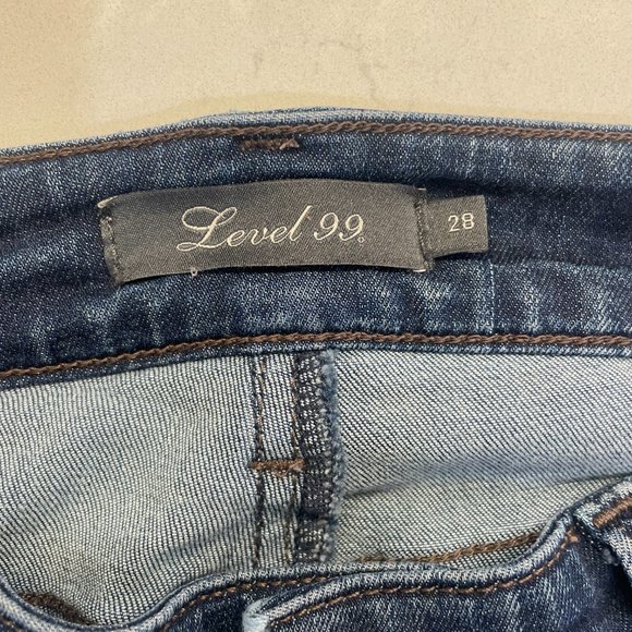 Anthropologie Level 99 Boot Cut Jeans, Denim Flair,  Size‎ 28 - Picture 4 of 6